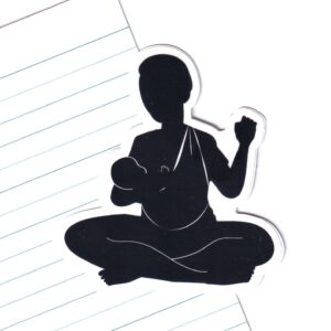 Black Figure Fist Sticker