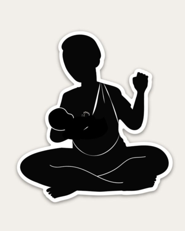 Black Figure Fist Sticker