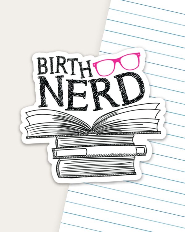 Birth Nerd Pink Sticker