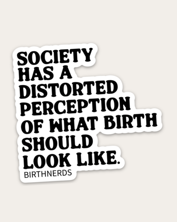 Society has a Distorted Perception of What Birth Should Look Like Sticker