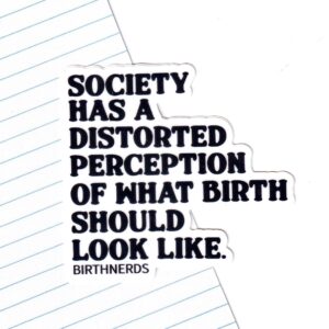 Society has a Distorted Perception of What Birth Should Look Like Sticker