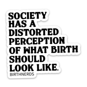 Society has a Distorted Perception of What Birth Should Look Like Sticker