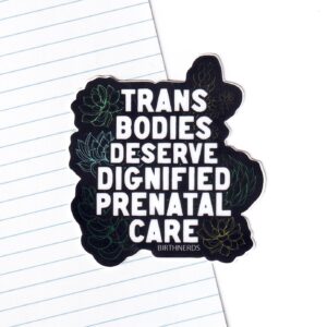 Trans Bodies Deserve Dignified Prenatal Sticker