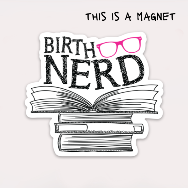 Birth Nerd Pink Magnet