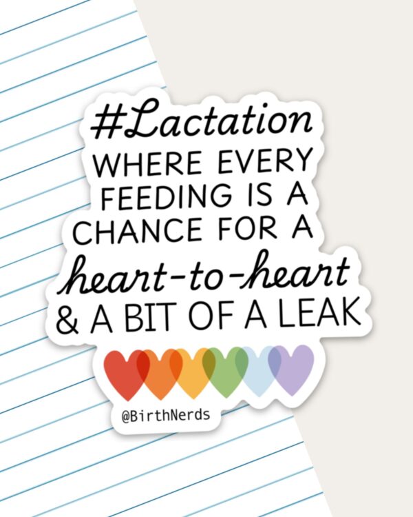 Lactation Heart-to-Heart Sticker