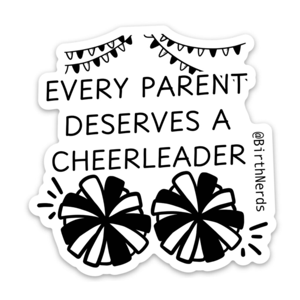 Every Parent Deserves a Cheerleader Sticker