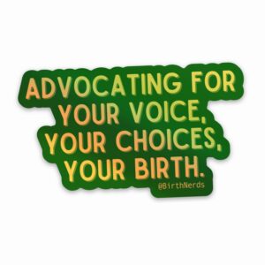 Advocating for Your Voice, Choices, Your Birth Holographic Sticker