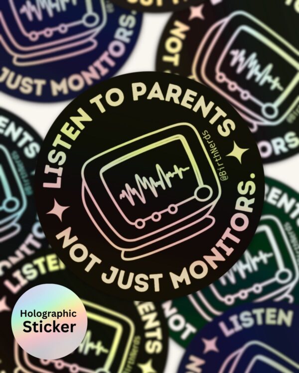 Listen to Parents. Not Just Monitors Sticker - Image 2