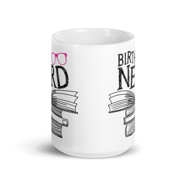 Birth Nerd Pink Mug - Image 3