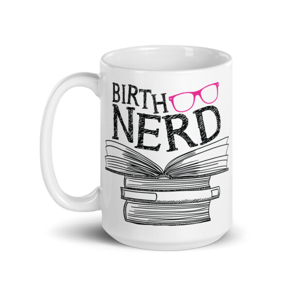 Birth Nerd Pink Mug - Image 2