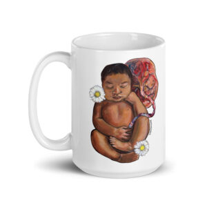 Daisy Baby with Placenta Sticker Mug