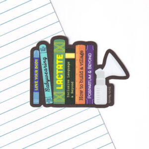 Breastpump with Books Sticker