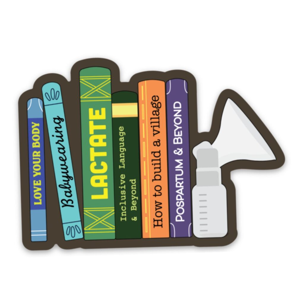 Breast Pump with Books Sticker