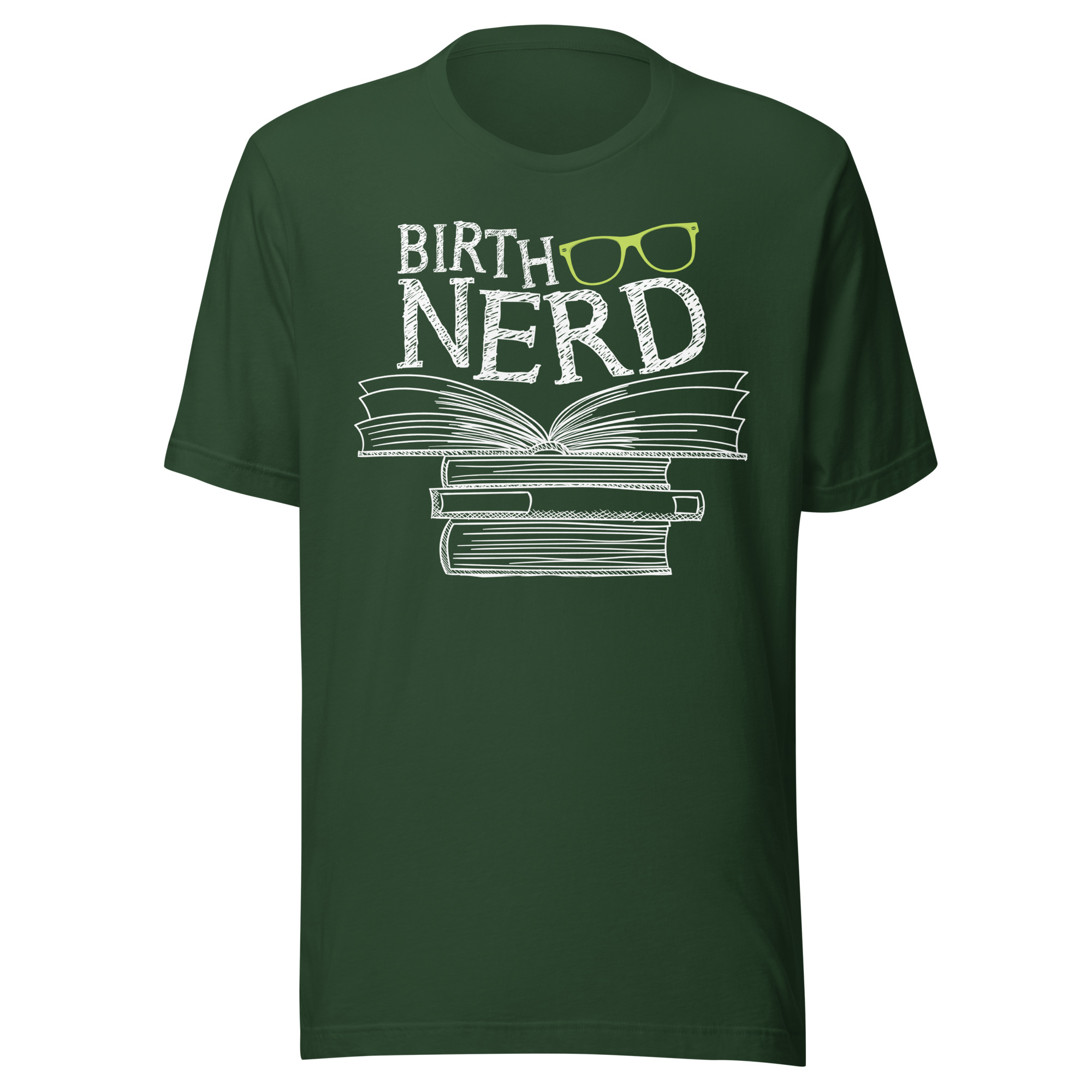 Birth Nerd Green T-Shirt - Image 2